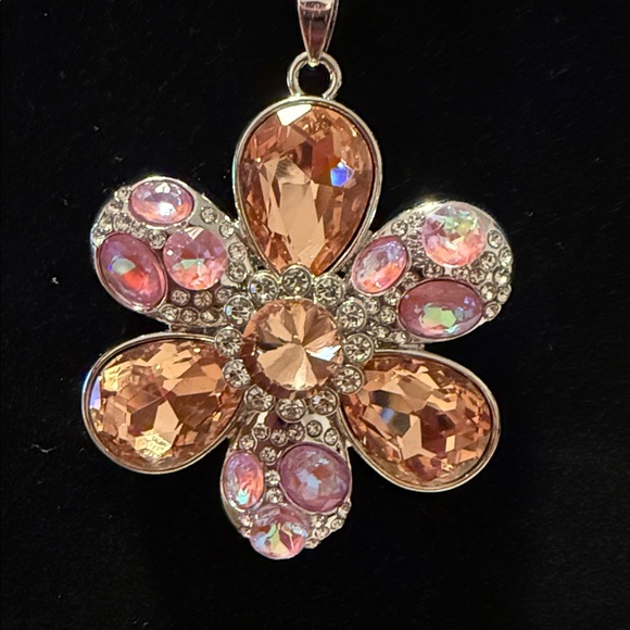 NWT Orange Floral Necklace & Earrings(Last Set) - Picture 5 of 5